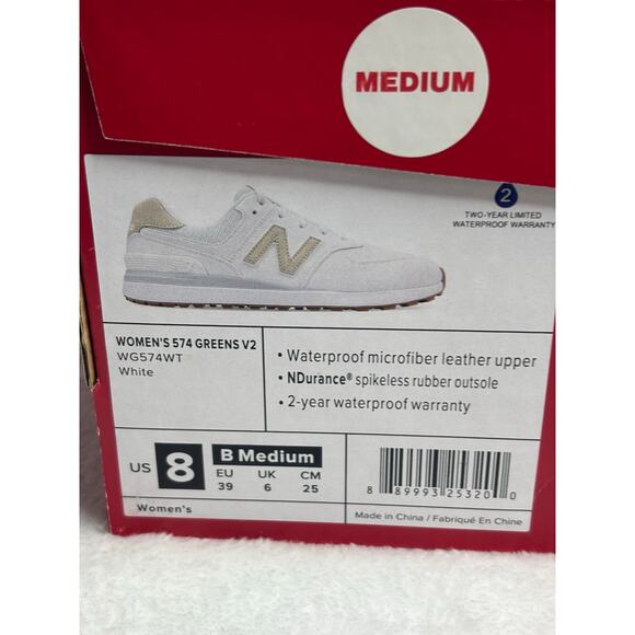 New Balance Women’s White 574 Greens V2 (US Size 8) NIB spikeless golf shoes - Picture 5 of 6